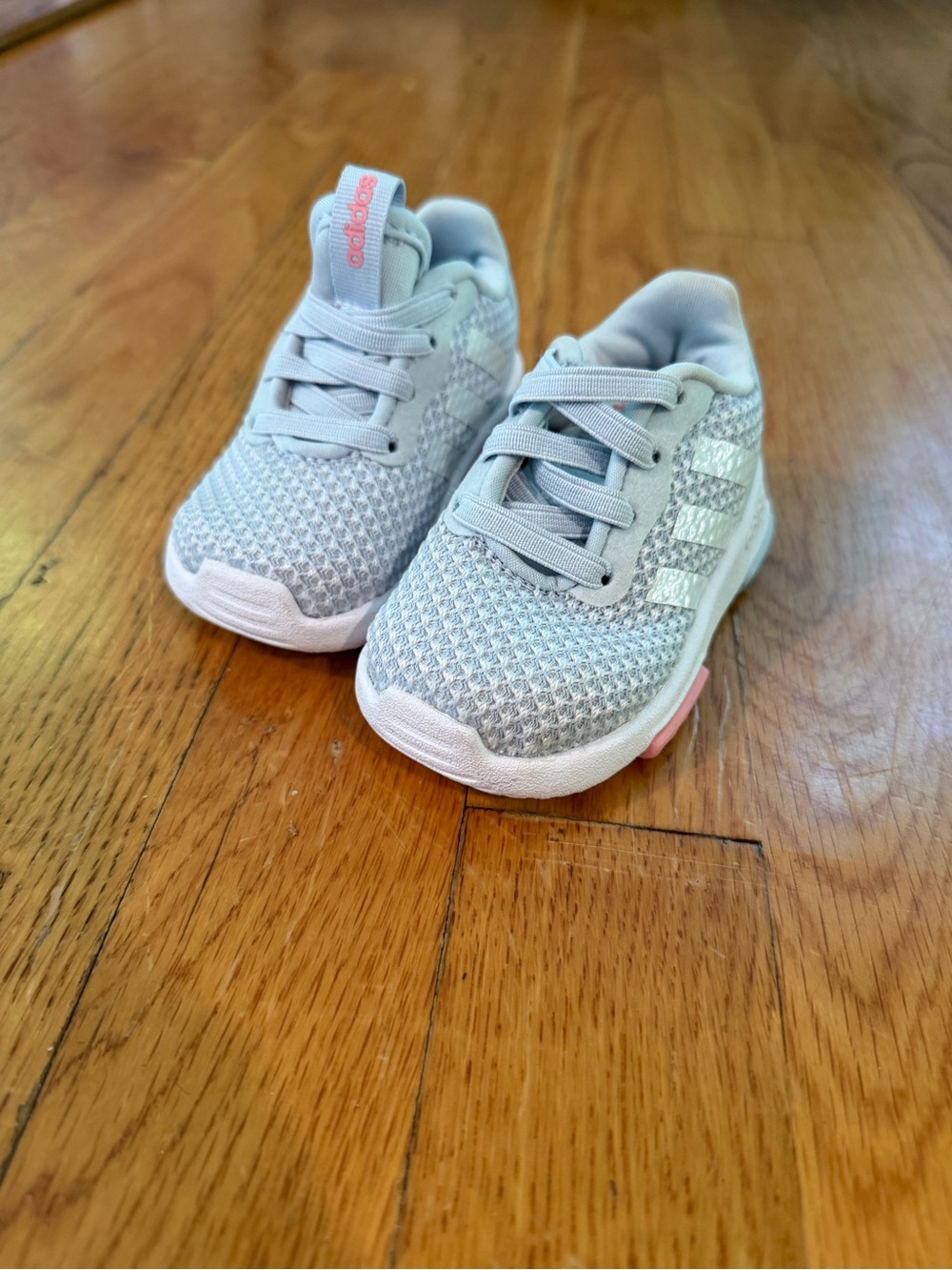adidas Kids Light blue and Pink Mesh Sneakers